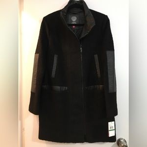 Vince Camuto black coat Sz L Defective!